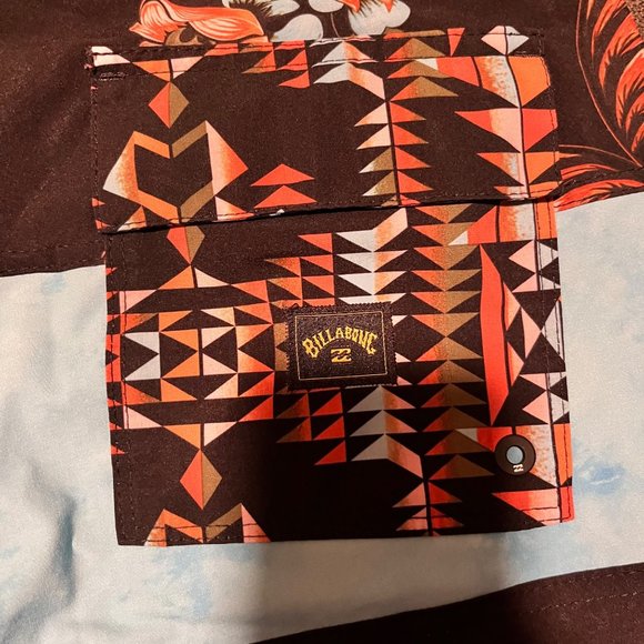 Billabong Men's Board Shorts Size 28 Recycler Pro Tribong Series Black And Blue - Picture 6 of 16